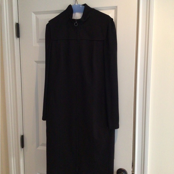 Akris Punto zip front dress with grid mesh long sleeves - Picture 1 of 4